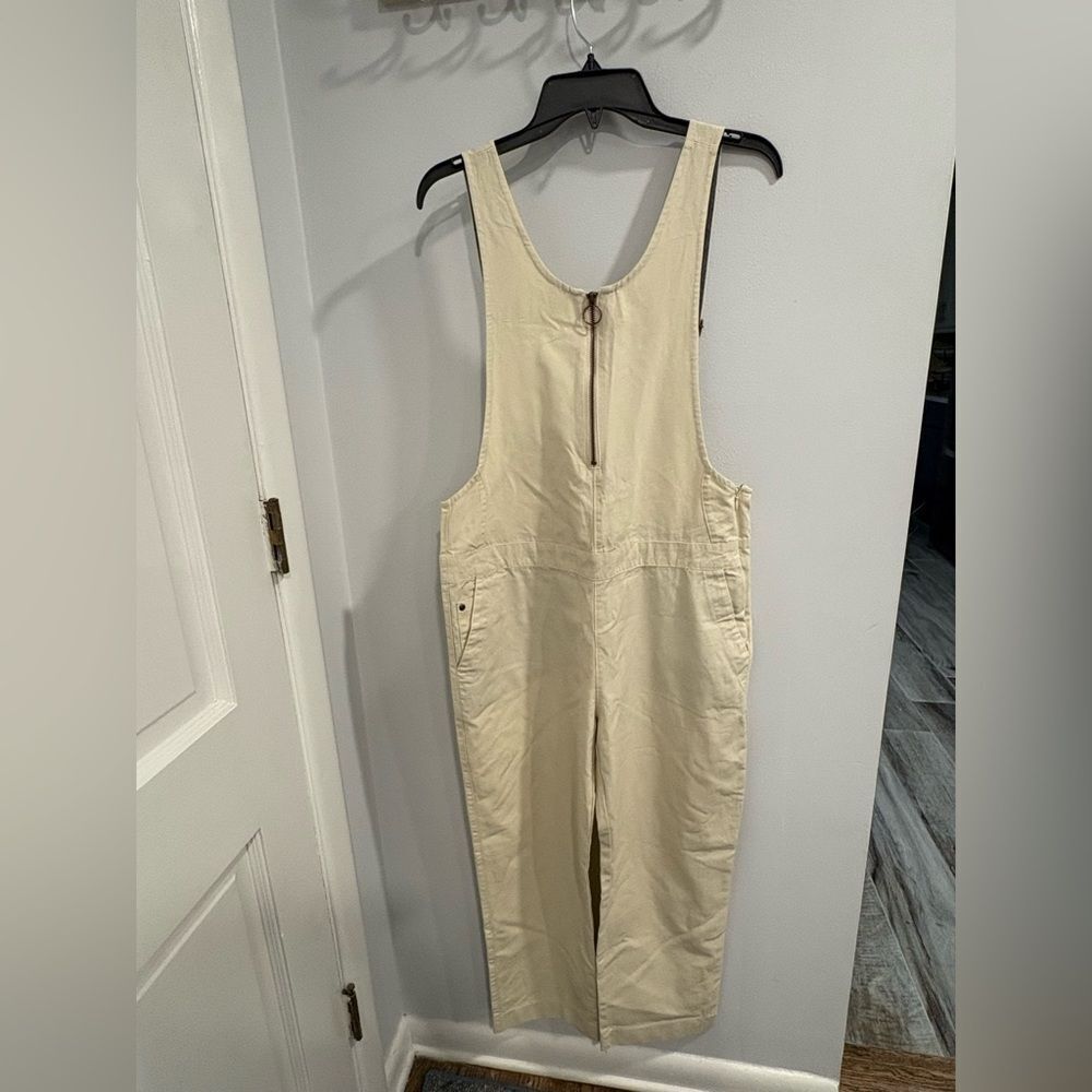 Hurley Women's Cream Canvas Denim Overalls